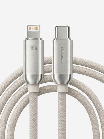 کابل شارژ سریع آیفون USB-C به لایتنینگ توکی مدل toocki 36W
