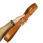 کمربند چرم طبیعی مردانه تک لایه گاومیش با سگک زبانه دار KB35M2