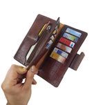 کیف پول مردانه چرم طبیعی طرح کروکدیل P-110