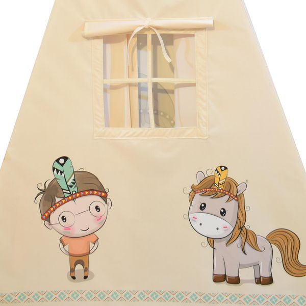 چادر بازی کودک مدل سرخپوستی طرح کودکان سرخپوست کد PT514