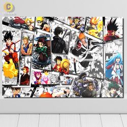 متال پوستر شخصیت های محبوب انیمه ای - کد 06
