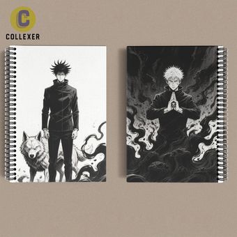 دفتر انیمه جوجوتسو کایسن طرح یوجی و مگومی (Yuji and Megumi) Jujutsu Kaise کد 02 (دو طرف چاپ )