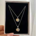 گردنبند دوستی طرح ماه و خورشید استیل