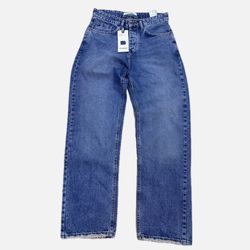 شلوار نیم بگ آبی تیره کد 3771