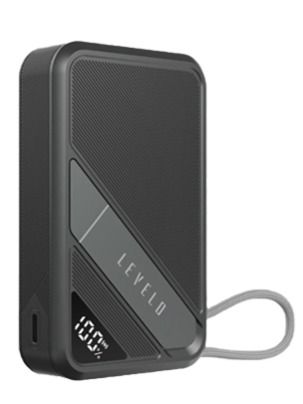 پاوربانک مگسیف لِولو مدل Levelo AirLink Qi2 1000mAh همراه با کابل متصل تایپ سی