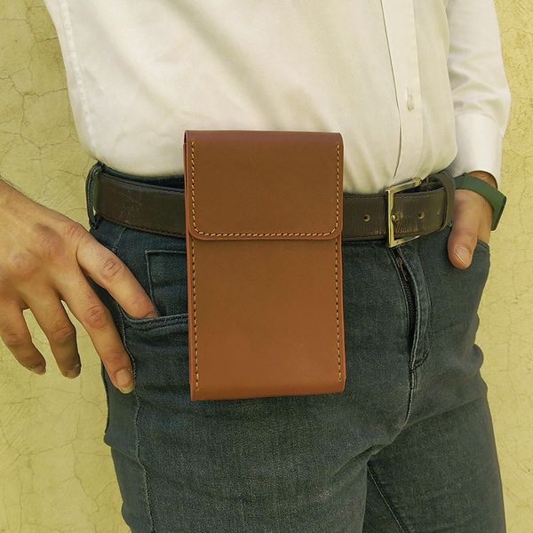 کیف گوشی کمری چرم طبیعی G-102