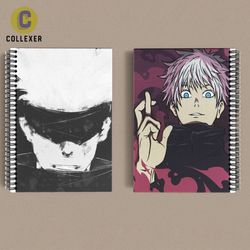 دفتر انیمه جوجوتسو کایسن طرح ستورو گوجو (Satoru Gojo) Jujutsu Kaise کد 02 (دو طرف چاپ )