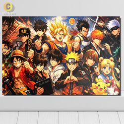متال پوستر شخصیت های محبوب انیمه ای - کد 07