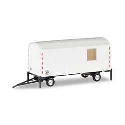 Construction trailer 2axles, white 076395-002