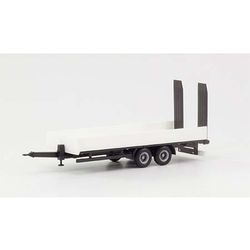 deep loading trailer with ramps, white 076913