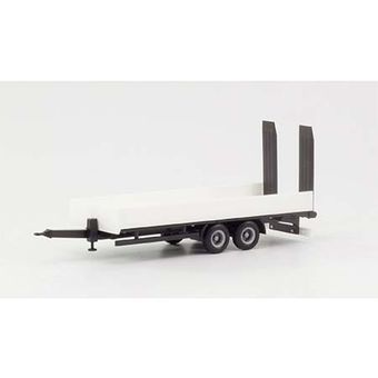 deep loading trailer with ramps, white    076913