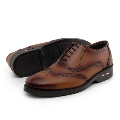 کفش مردانه فروش عمده و سازمانی  کارتن ده جفتی هشترک عسلی