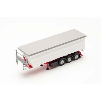 Steel dump trailer, white    077057