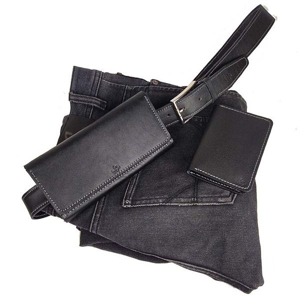 کیف موبایل کمری چرم طبیعی G-103