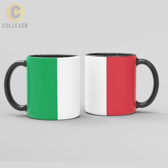 ماگ طرح پرچم کشور ایتالیا (Italy) - (سفید ، مشکی ، حرارتی)