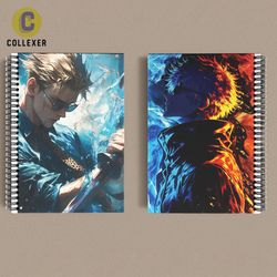 دفتر انیمه جوجوتسو کایسن طرح گوجو و نانامی (Gojo - Nanami) Jujutsu Kaise کد 01 (دو طرف چاپ )