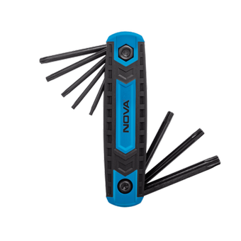 آلن چاقویی ستاره ای 8 عددی مشکی نووا مدل 1160