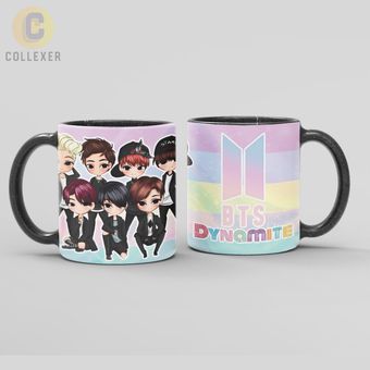 ماگ طرح گروه بی تی اس (BTS) - کد 09 (سفید ، مشکی ، حرارتی)