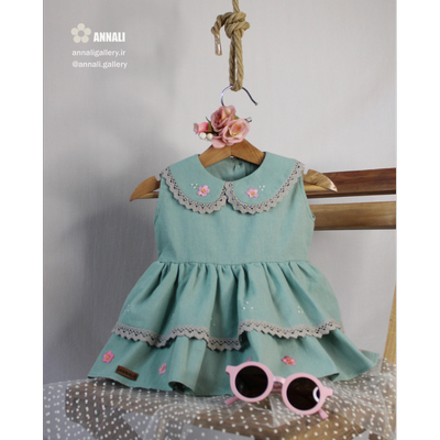 پیراهن دخترانه مِمُل رنگ آبی