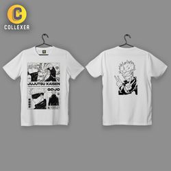 تیشرت سفید انیمه جوجوتسو کایسن طرح ستورو گوجو (Satoru Gojo) Jujutsu Kaisen - کد 03