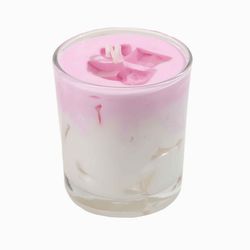 شمع لیوانی مدل آیس توت فرنگی