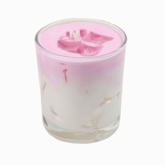 شمع لیوانی مدل آیس توت فرنگی