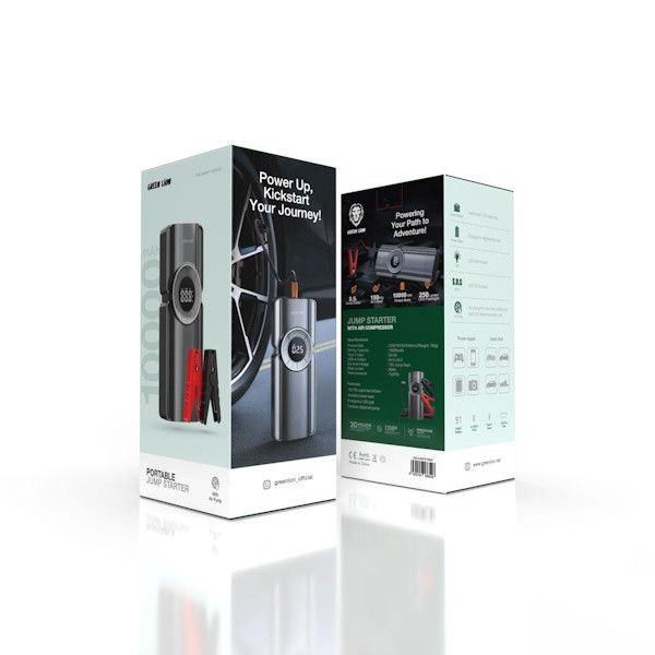 جامپ استارتر و پمپ باد گرین لاین مدل GMJUMPSTRBK