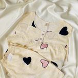 ست راحتی خانگی تاپ شلوارک قلبی