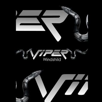 برچشب شیشه جلو خودرو (ویندشیلد)طرح viper