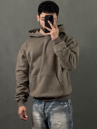 هودی ساده پنبه موکا