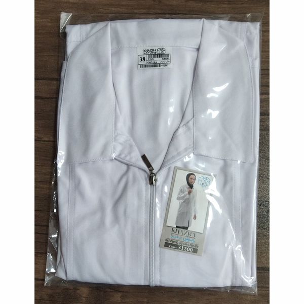 روپوش پزشکی زنانه خضرا مدل زیپدار کد 31200