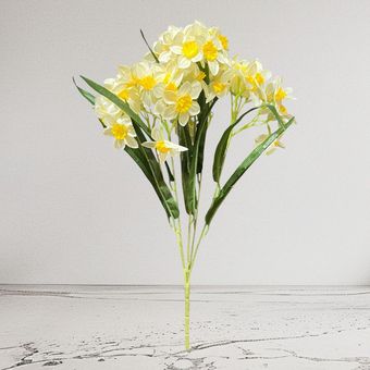 گل مصنوعی مدل  گل مصنوعی مدل بوته نرگس 5 شاخه