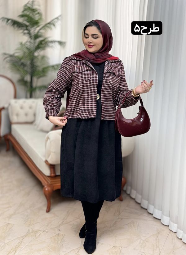 ست پیراهن و کت شنل 2717