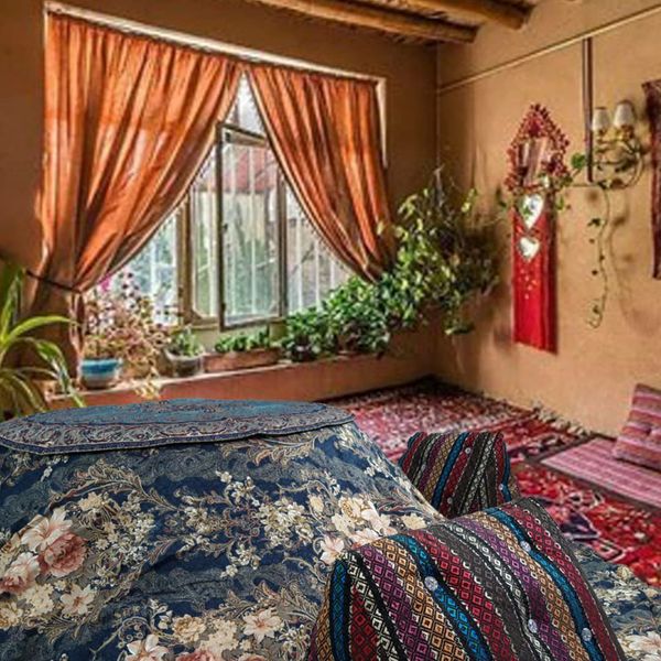 لحاف کرسی خانه سبز اسماعیلی مدل GL-Yalda سایز 300x300 سانتی متر