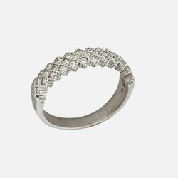 انگشتر نقره زنانه مدل جواهری کد 00006