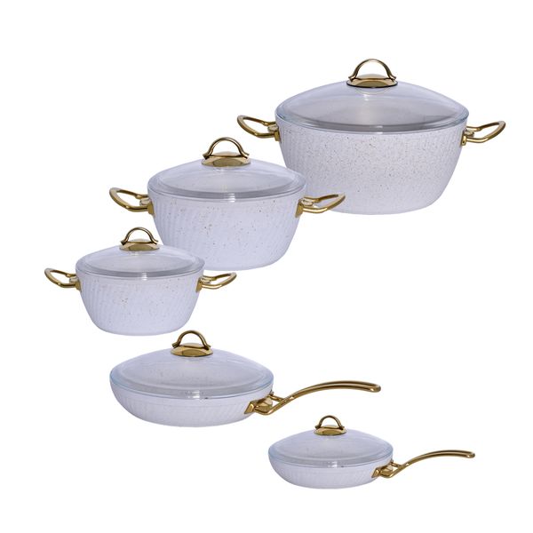 سرویس پخت و پز 10 پارچه ام جی اس مدل فورج ماربل