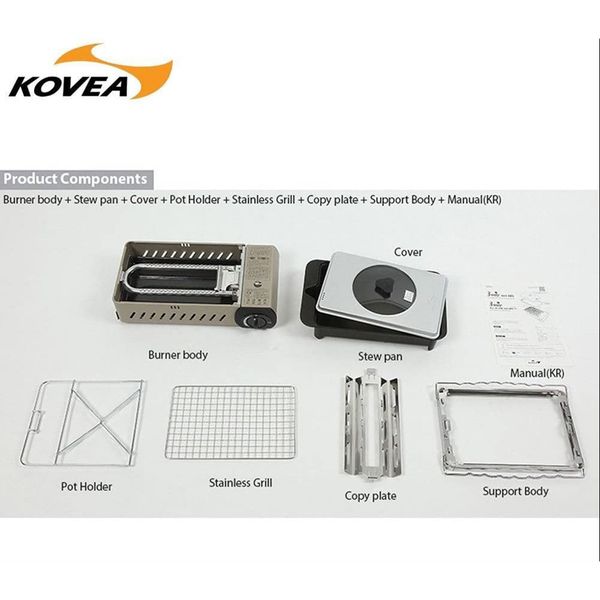 اجاق و ظرف سفری کووآ مدل 3Way Vintage BBQ کد KGG-0904ET