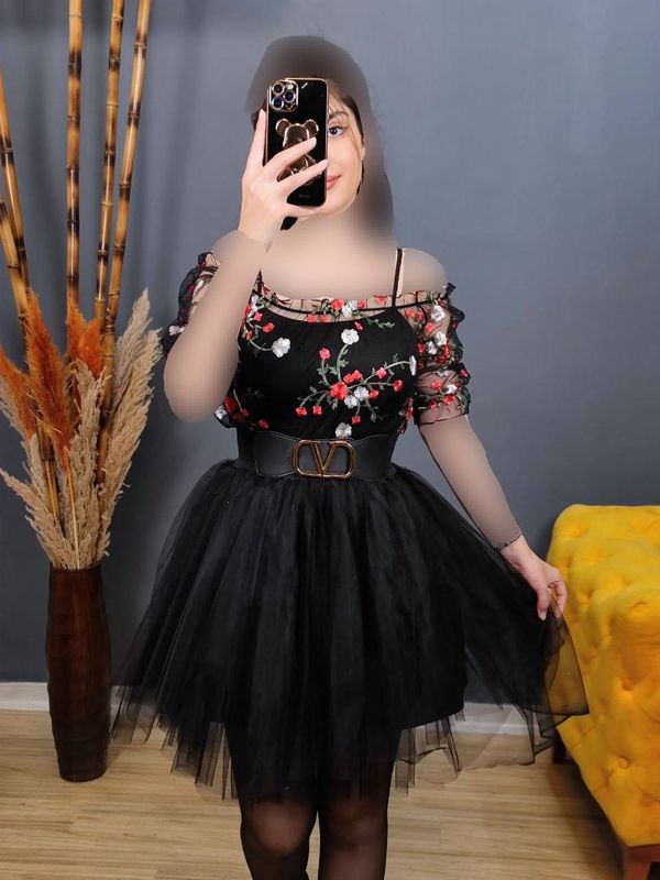 شومیز دانتل گل برجسته 1198