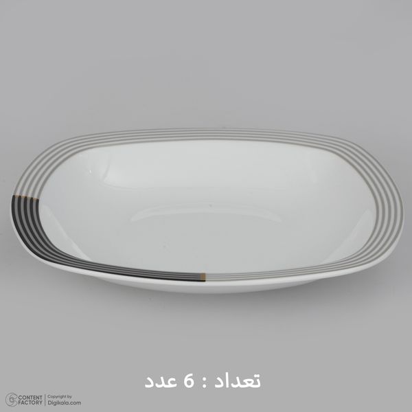 سرویس غذاخوری 27 پارچه 6 نفر چینی زرین ایران مدل وگاس اوریت سری کواترو درجه عالی