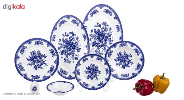 سرویس غذاخوری 28 پارچه چینی زرین ایران سری ایتالیا اف مدل Florance 2 درجه عالی 