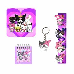 بسته لوازم تحریر مدل کرومی و ملودی کد new2 مجموعه 4 عددی - جین 12 عددی