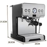 اسپرسوساز 1700 میلیلیتری نوا مدل NOVA NCM-128EXPS، مناسب تهیه اسپرسو، کافه لاته، موکا، کاپوچینو و ماکیاتو، دارای 1 عدد نازل قهو