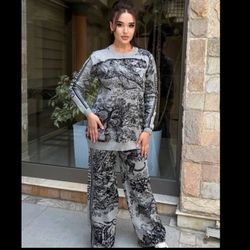 ست بلوز و شلوار بافت دیور 33572