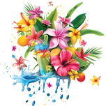 لیبل اتویی لباس و پارچه طرح شبنم و گل