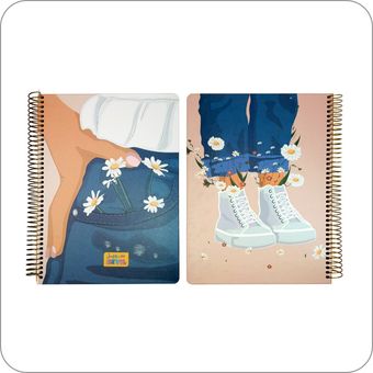 دفتر جلدسخت وزیری 100 برگ طرح کفش دخترانه کد 22