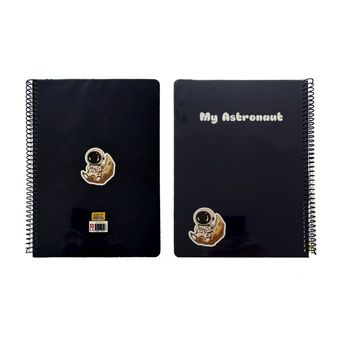 دفتر مجلد 80 برگ سیمی My Astronaut کد 59