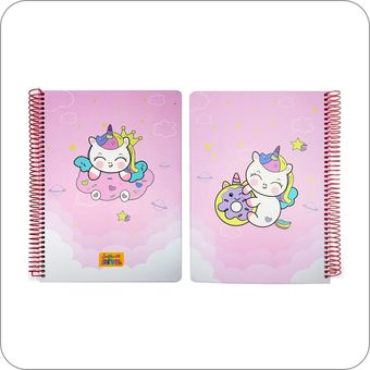 دفتر جلدسخت وزیری 100 برگ طرح یونیکورن کد 25