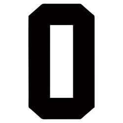 استیکر لباس و پارچه طرح عدد 0 مجموعه 2 عددی