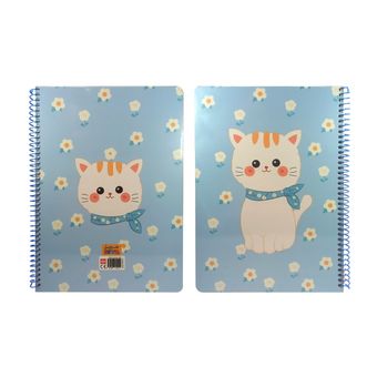 دفتر جلد دار 50 برگ سیمی گربه کد 42