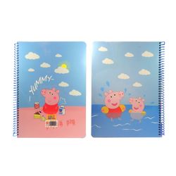 دفتر جلد دار 50 برگ سیمی مامان پپا کد 51